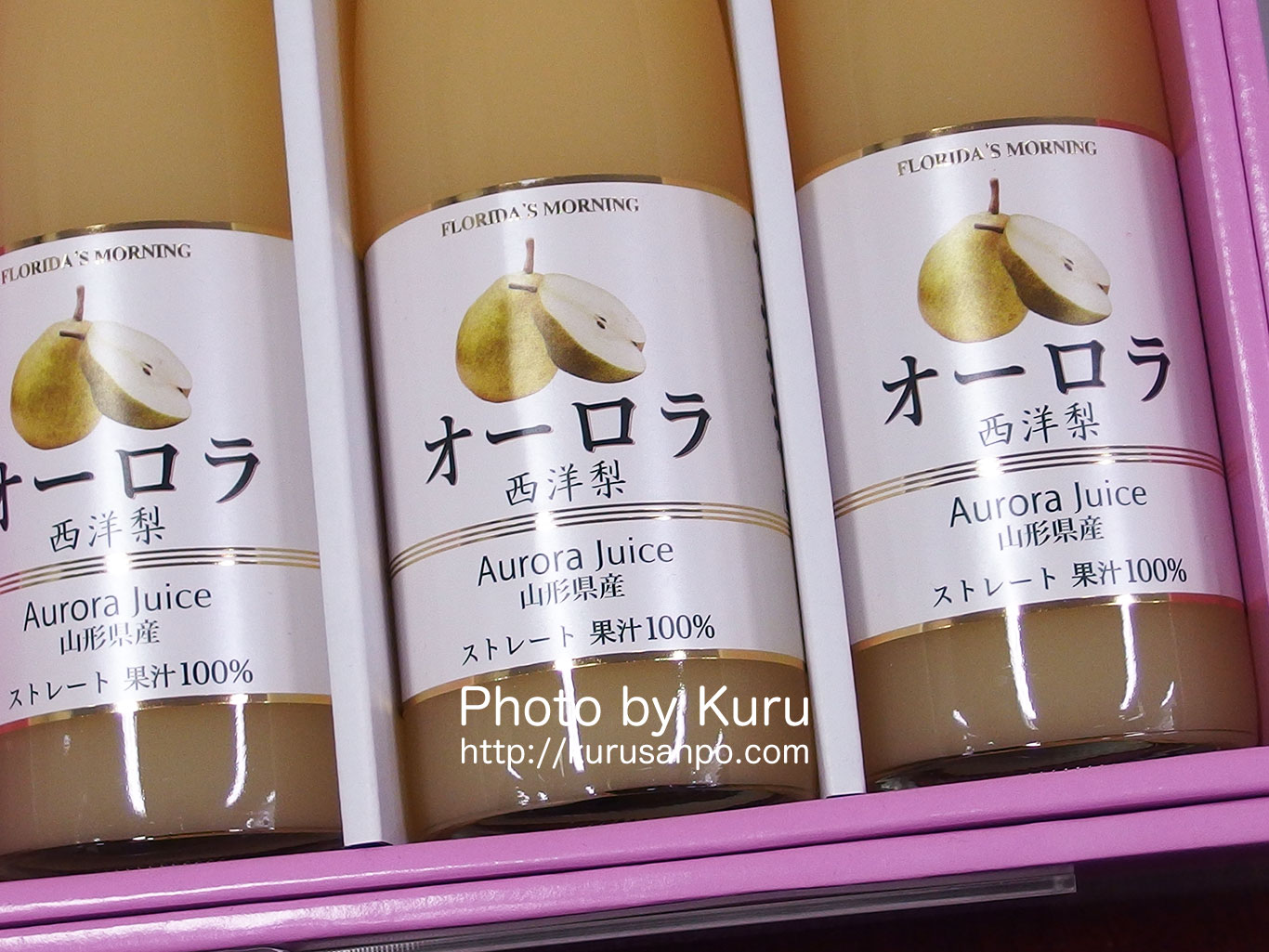 三越(みつこし)『〈フロリダスモーニング〉山形県産西洋梨(オーロラストレートジュース』